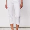 Pizazz Boutique Cropped Slim Miracle Leg Jeans | White | GS23