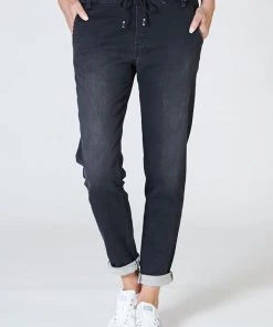 Italian Star Jagger Stone Washed Pants | Black | IS13 Clothing