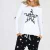 3RD STORY Tops Leopard Star Tee | White | 3RD7