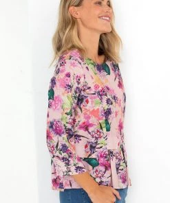 Marco Polo Hem Detail Blouse - Autumn Flora - MP7