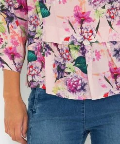 Marco Polo Hem Detail Blouse - Autumn Flora - MP7