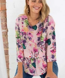 Marco Polo Hem Detail Blouse - Autumn Flora - MP7