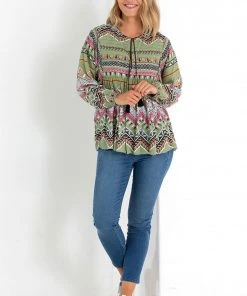 Marco Polo Clothing Tuck Detail Shirt Jacket - Folkore - MP1 8 Marco Polo Clothing Tuck Detail Shirt Jacket - Folkore - MP1