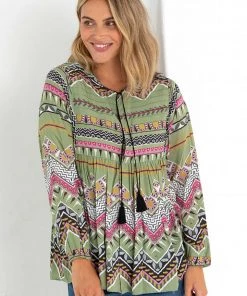 Marco Polo Clothing Tuck Detail Shirt Jacket - Folkore - MP1