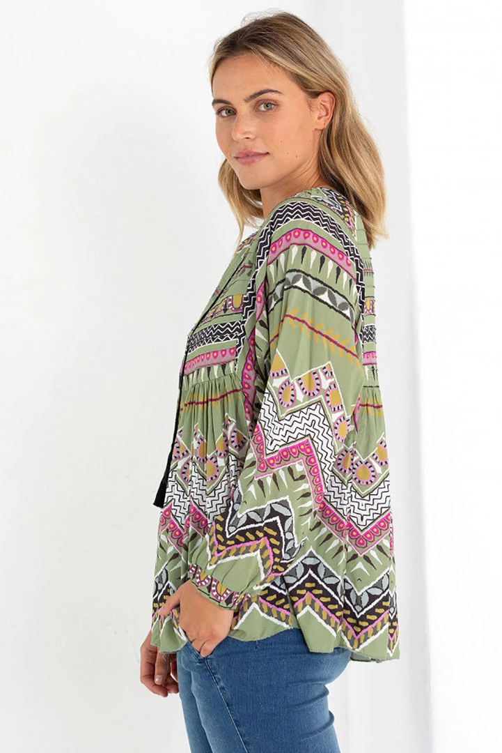 Marco Polo Clothing Tuck Detail Shirt Jacket - Folkore - MP1 5 Marco Polo Clothing Tuck Detail Shirt Jacket - Folkore - MP1