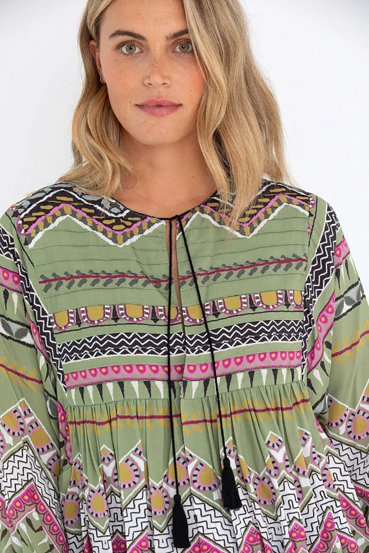 Marco Polo Clothing Tuck Detail Shirt Jacket - Folkore - MP1 3 Marco Polo Clothing Tuck Detail Shirt Jacket - Folkore - MP1