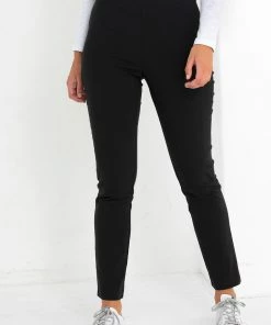 Marco Polo Clothing Full Length Cigarette Leg Pants - Black - MP6