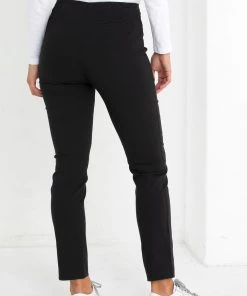 Marco Polo Clothing Full Length Cigarette Leg Pants - Black - MP6