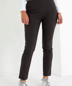 Marco Polo Full Length Cigarette Leg Pants - Coal - MP6