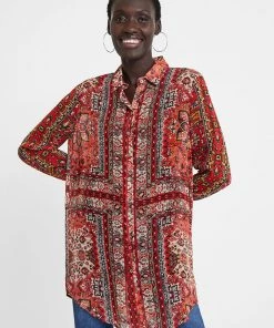 Desigual Long Shirt With Ethnic Borders | D5