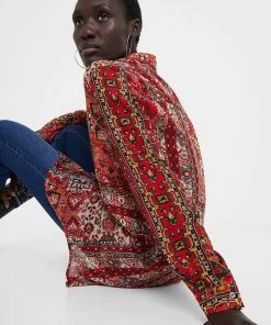 Desigual Long Shirt With Ethnic Borders | D5