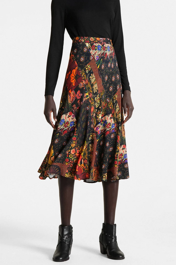 Desigual Floral Midi Skirt - D6 2 Desigual Floral Midi Skirt - D6