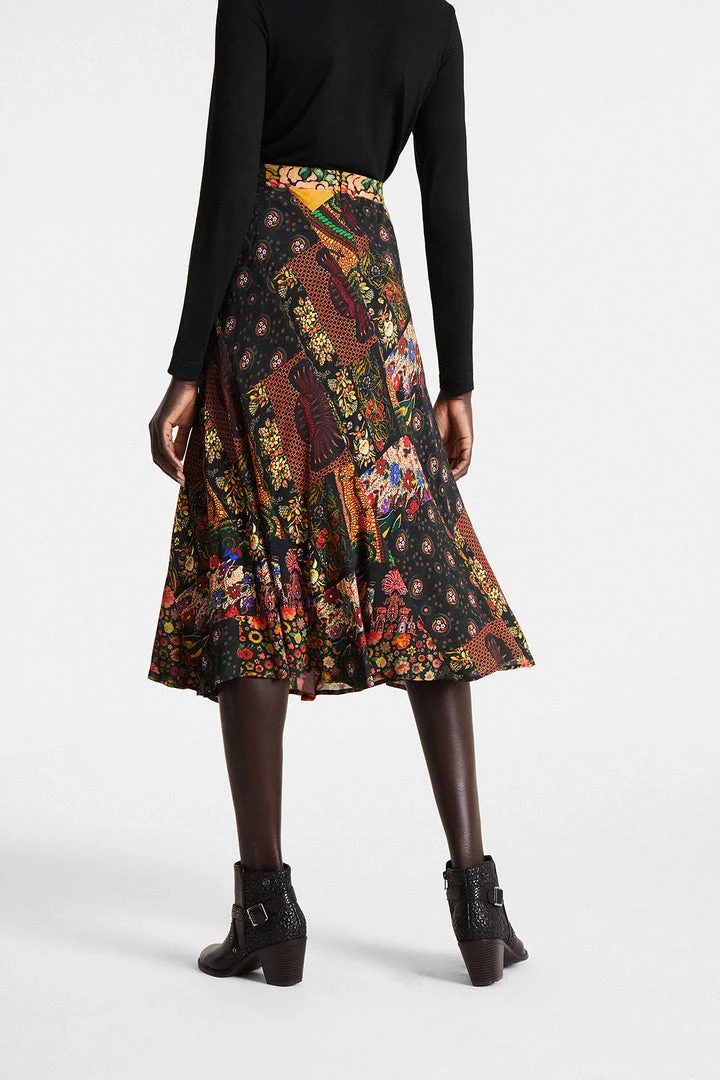 Desigual Floral Midi Skirt - D6 3 Desigual Floral Midi Skirt - D6