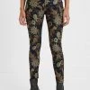 Desigual Clothing Floral Skinny Jeans - Navy - D7