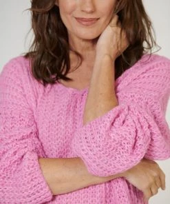 Italian Star Knitwear/Jumpers Snowflake Knit | Pink | IS19