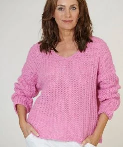 Italian Star Knitwear/Jumpers Snowflake Knit | Pink | IS19