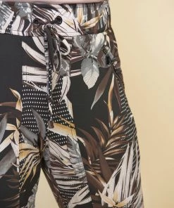 Joseph Ribkoff Josie Palm Print Pants
