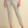Joseph Ribkoff Clothing Metallic Slim Jeans - Silver - JR4