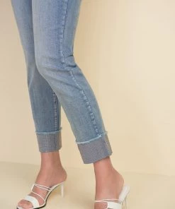 Joseph Ribkoff Pink Diamante Denim Jeans - JR6