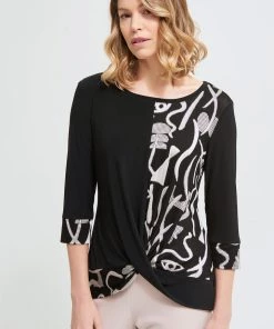 Joseph Ribkoff Tops Oddball Top | Black
