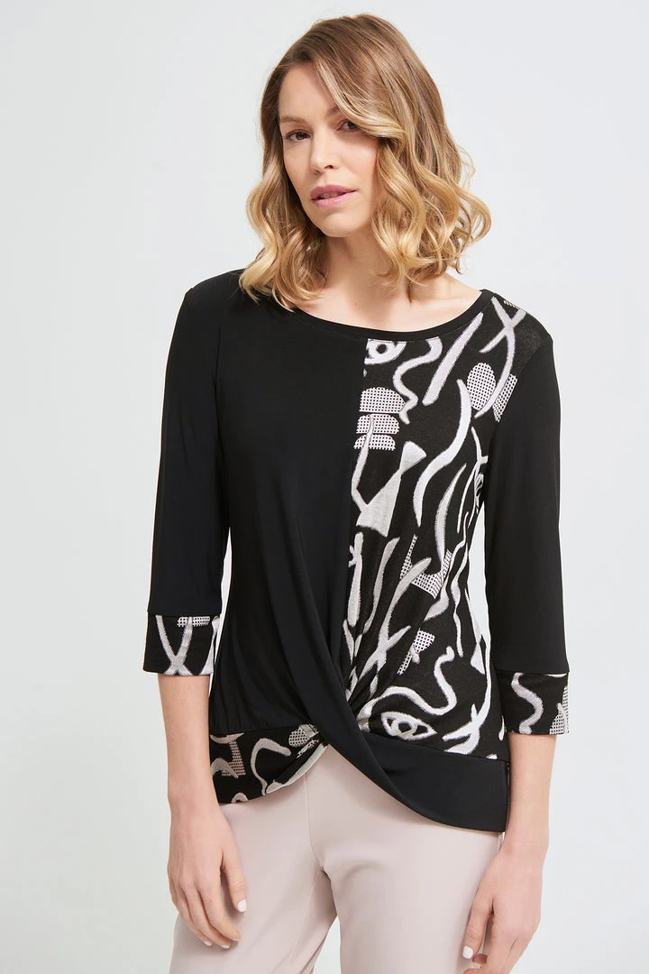Joseph Ribkoff Tops Oddball Top | Black 1 Joseph Ribkoff Tops Oddball Top | Black