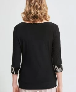 Joseph Ribkoff Tops Oddball Top | Black 5 Joseph Ribkoff Tops Oddball Top | Black