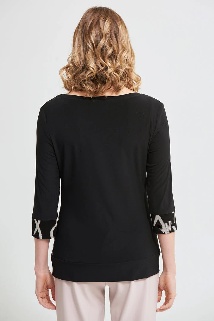 Joseph Ribkoff Tops Oddball Top | Black 3 Joseph Ribkoff Tops Oddball Top | Black