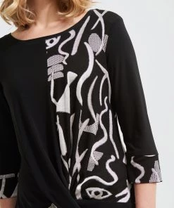 Joseph Ribkoff Tops Oddball Top | Black