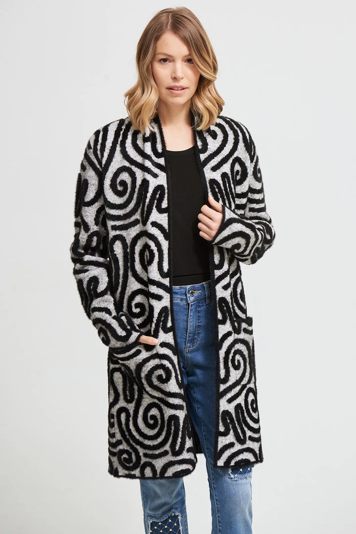 Joseph Ribkoff Unique Squiggle Cardigan | JR9 1 Joseph Ribkoff Unique Squiggle Cardigan | JR9