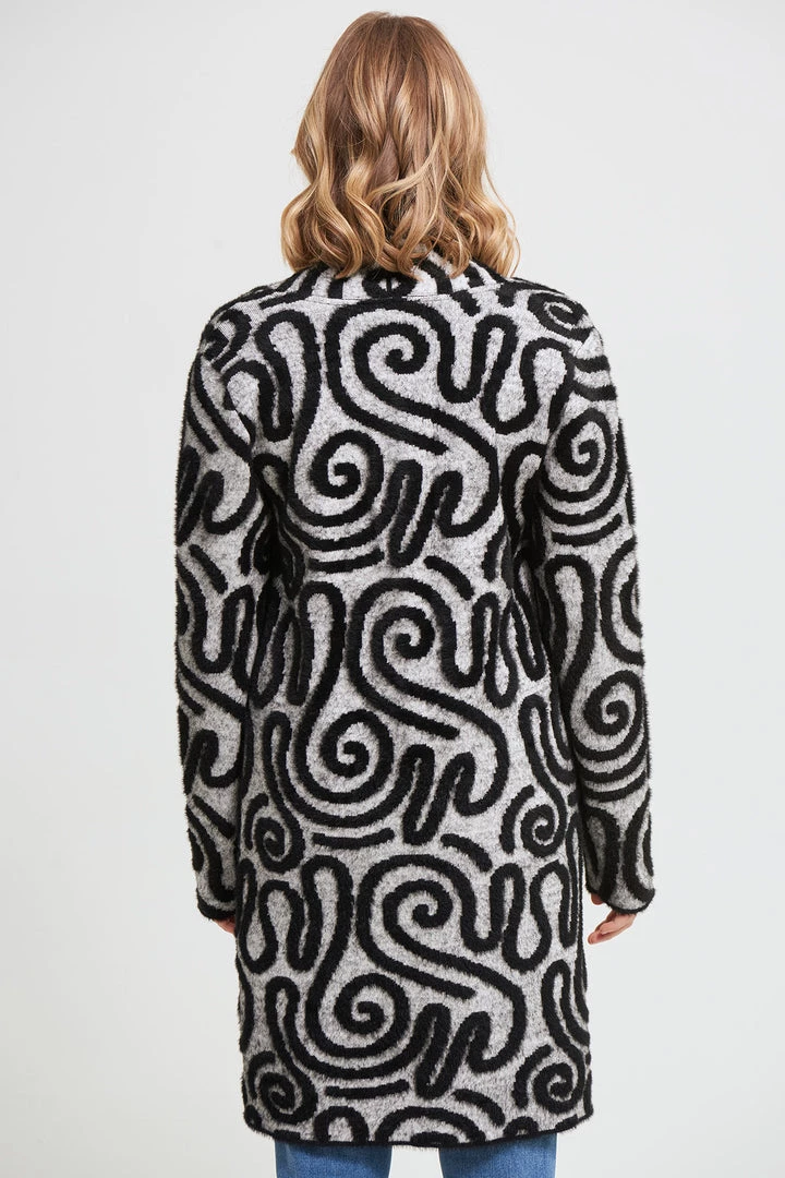 Joseph Ribkoff Unique Squiggle Cardigan | JR9 2 Joseph Ribkoff Unique Squiggle Cardigan | JR9