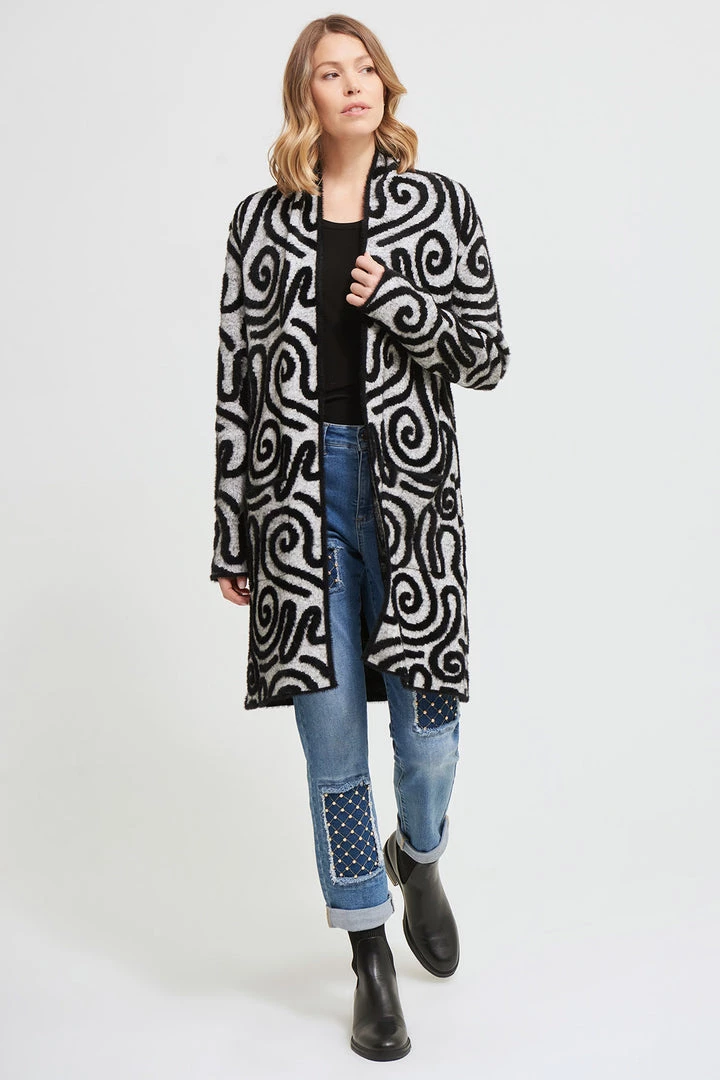 Joseph Ribkoff Unique Squiggle Cardigan | JR9 3 Joseph Ribkoff Unique Squiggle Cardigan | JR9