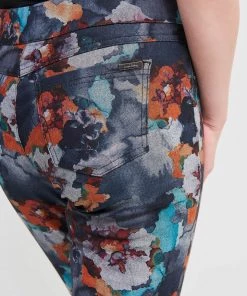 Joseph Ribkoff Floral Pull On Jeans - JR8 Clothing