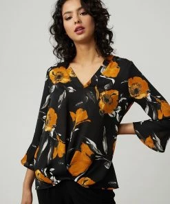 Joseph Ribkoff Orange Floral Tunic | JR96 Tops