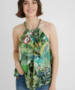 Desigual Tropical Halter Neck Top | DG14