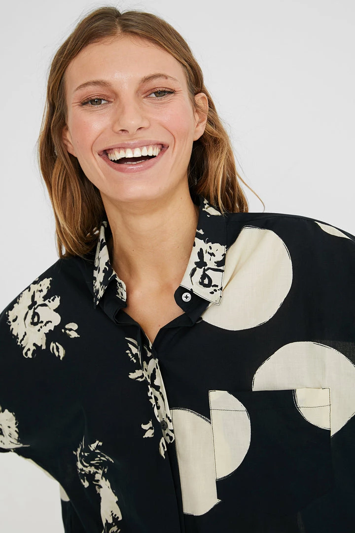 Desigual Double Print Oversized Shirt - DG6 3 Desigual Double Print Oversized Shirt - DG6