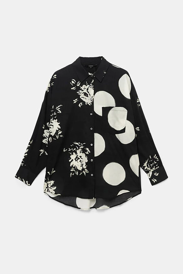 Desigual Double Print Oversized Shirt - DG6 6 Desigual Double Print Oversized Shirt - DG6