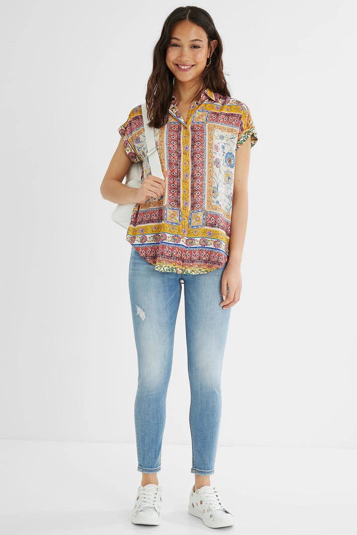 Desigual Clothing Metallic Friezes Shirt | DG12 5 Desigual Clothing Metallic Friezes Shirt | DG12