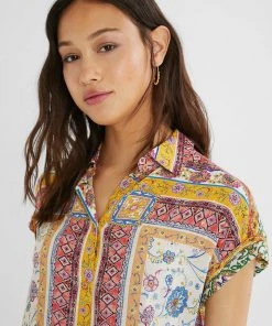 Desigual Clothing Metallic Friezes Shirt | DG12 8 Desigual Clothing Metallic Friezes Shirt | DG12