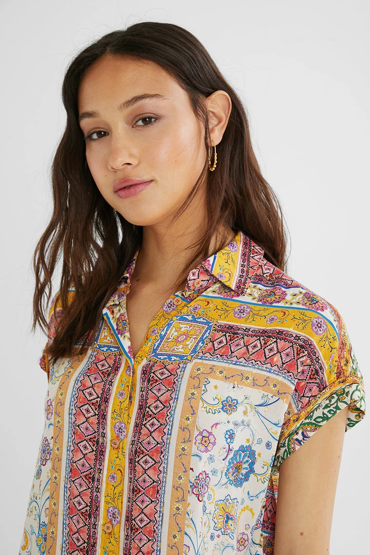 Desigual Clothing Metallic Friezes Shirt | DG12 3 Desigual Clothing Metallic Friezes Shirt | DG12