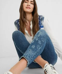 Desigual Mandala Printed Denim Jeans | DG11 Clothing