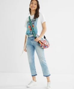Desigual Cropped Mid Rise Jeans | DG13