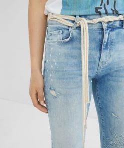 Desigual Cropped Mid Rise Jeans | DG13