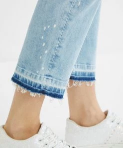 Desigual Cropped Mid Rise Jeans | DG13