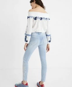 Desigual Clothing Embroidered Skinny Jeans | DG16