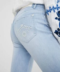 Desigual Clothing Embroidered Skinny Jeans | DG16