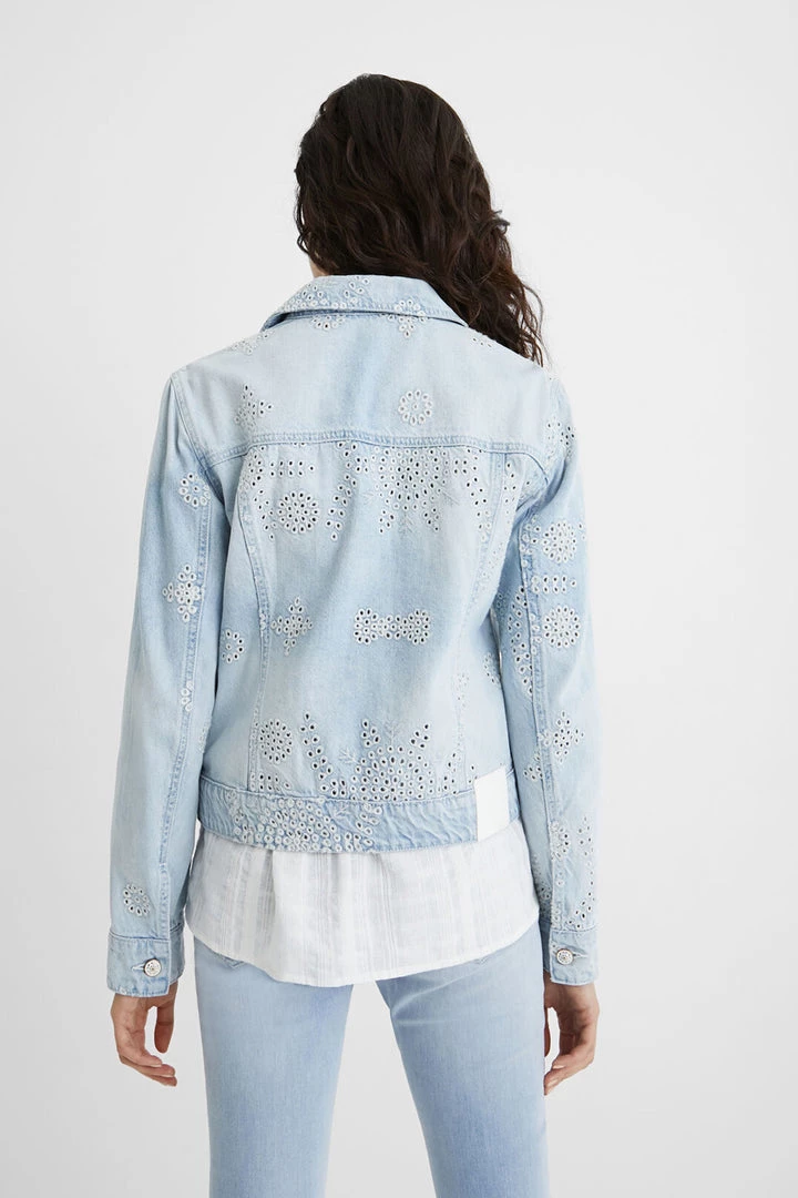 Desigual Clothing Embroidered Slim Denim Jacket | DG15 3 Desigual Clothing Embroidered Slim Denim Jacket | DG15