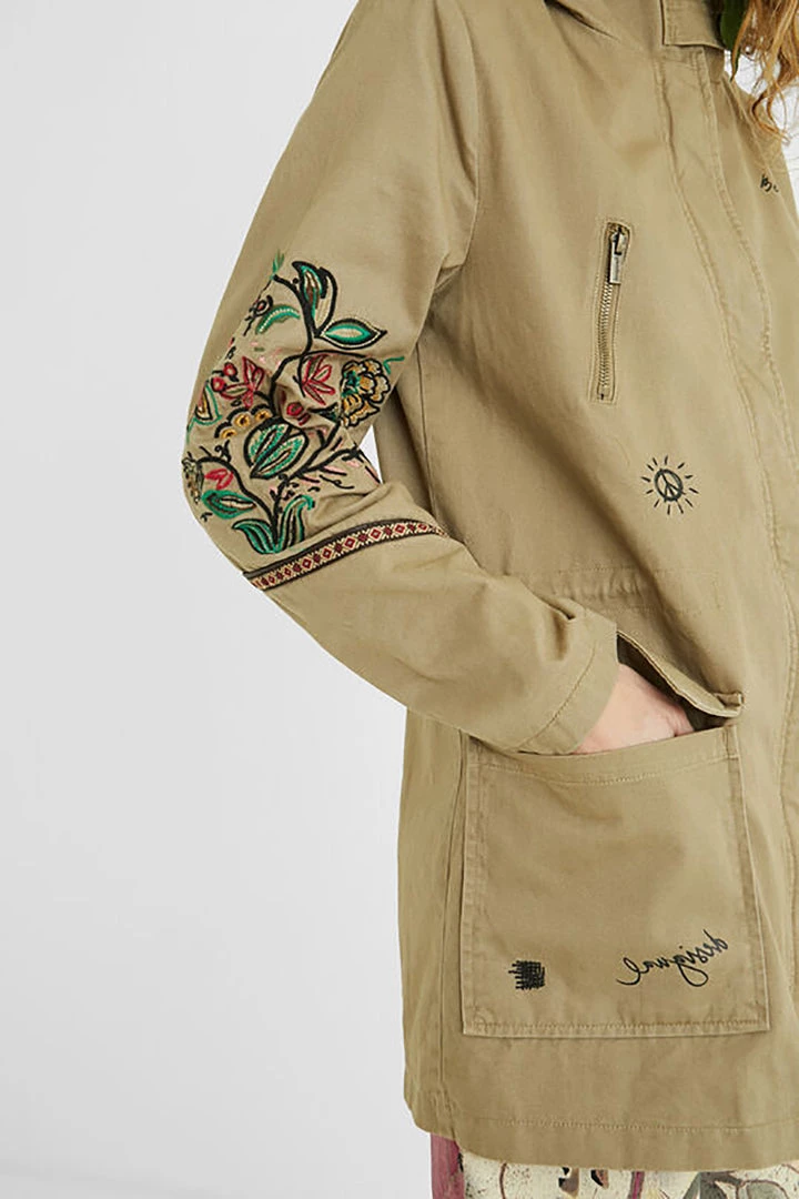 Desigual Hooded Flowers Parka | Incienso | DG1 5 Desigual Hooded Flowers Parka | Incienso | DG1