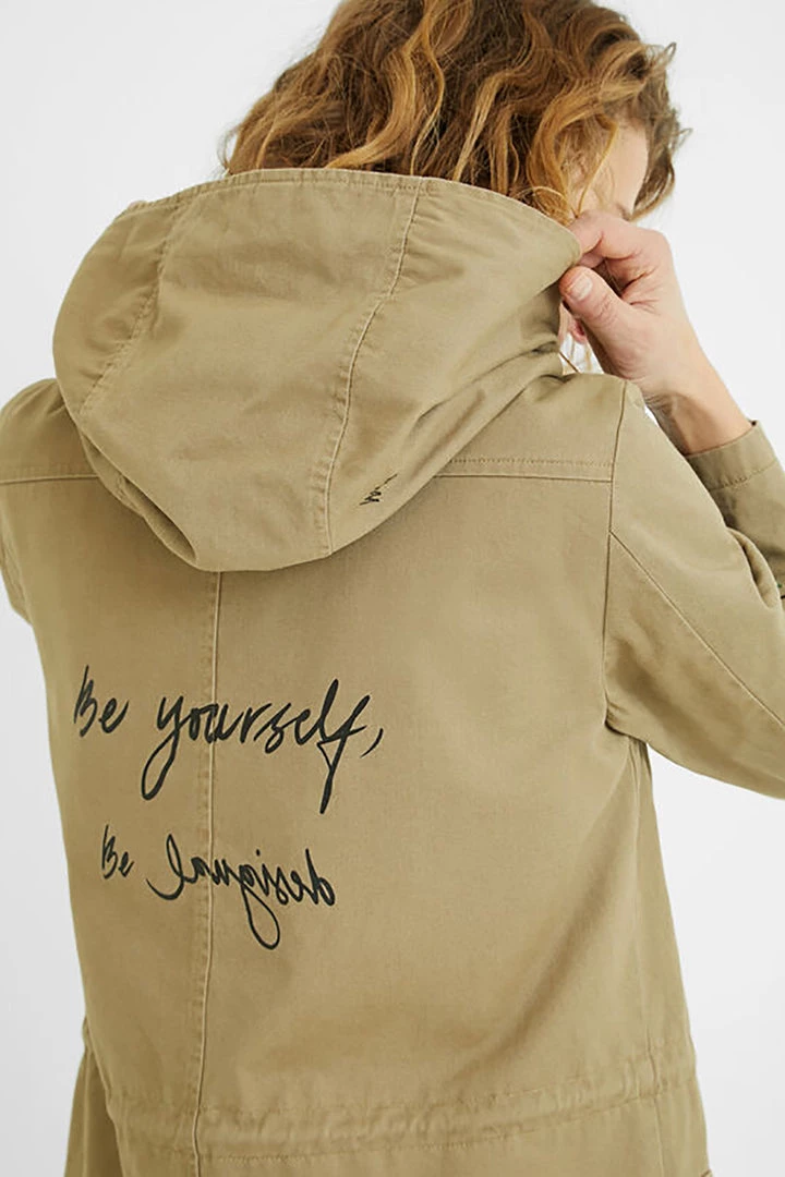 Desigual Hooded Flowers Parka | Incienso | DG1 2 Desigual Hooded Flowers Parka | Incienso | DG1