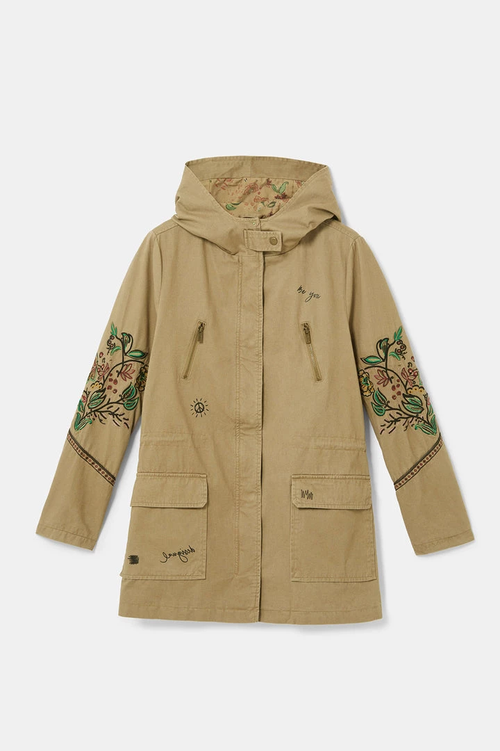 Desigual Hooded Flowers Parka | Incienso | DG1 3 Desigual Hooded Flowers Parka | Incienso | DG1