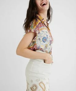Desigual Skirts Short Paisley Denim Skirt | Nieve | DG9 S